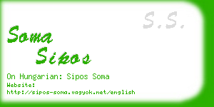 soma sipos business card